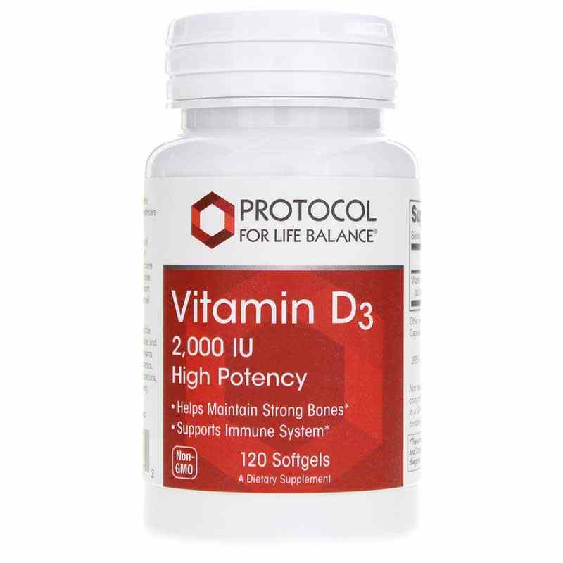 Vitamin D3 2000 IU, 120 Softgels, PFLB