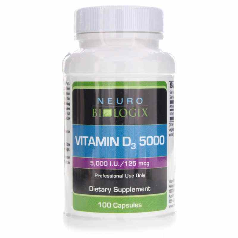 Vitamin D3 5000, 100 Capsules, NBX