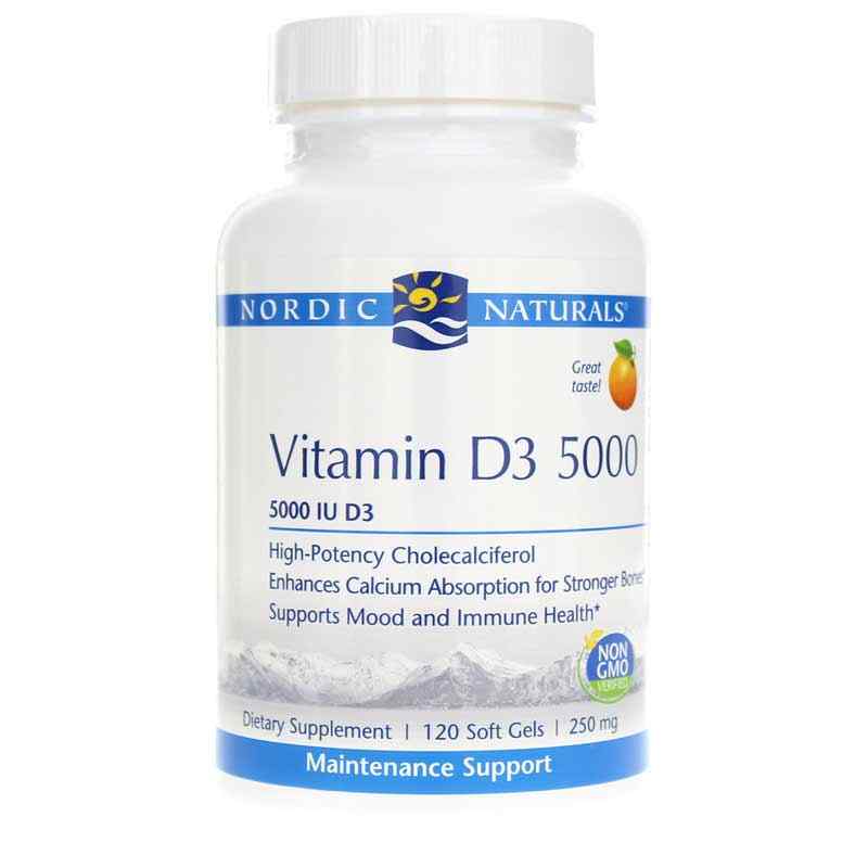 Vitamin D3 5000 IU Pro, 120 Softgels, NRN