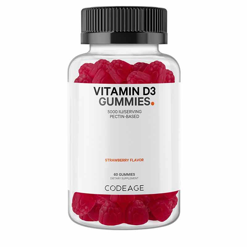 Vitamin D3 Gummies 5000 IU, 60 Gummies, CDE