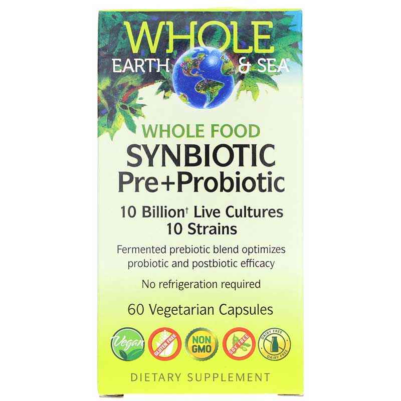 Whole Earth & Sea Synbiotic Pre+Probiotic, 60 Veg Capsules, NF