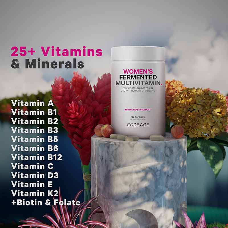 Women's Multivitamin Fermented, 120 Capsules, CDE