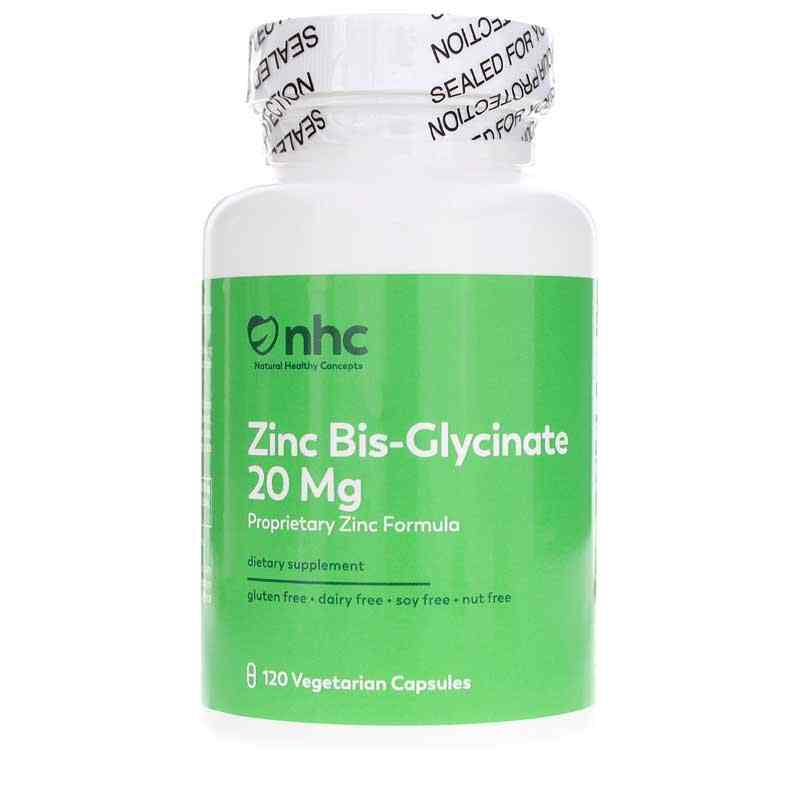 Zinc Bis-Glycinate 20 Mg, 120 Veg Capsules, NHC