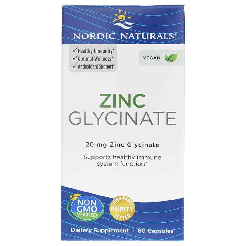 Zinc Glycinate 20 Mg, 60 Capsules, NRN