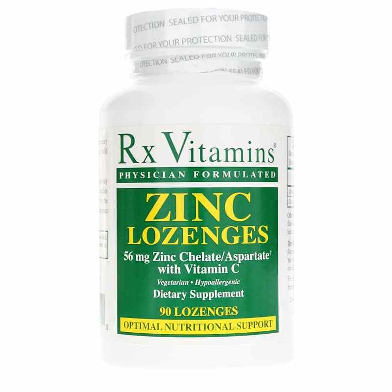 Zinc Lozenges 56 Mg Zinc Chelateaspartate With Vitamin C Rx Vitamins 